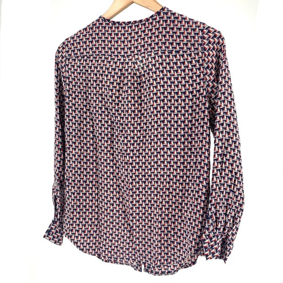 Joie silk sailboat print long sleeve blouse small - Picture 2 of 8
